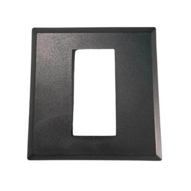 Imagem de Canopla Retangular PVC Preta 40x20 Kit com 10 Peças - PICHU