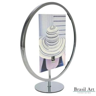 Imagem de Porta-Retrato Infinity Prata 13x18cm - Moldura Decorativa Moderna e Fl