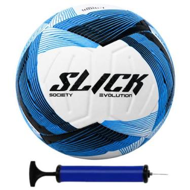 Imagem de Bola de Futebol Society Grama Sintética Dualt Slick Evolution + Bomba 