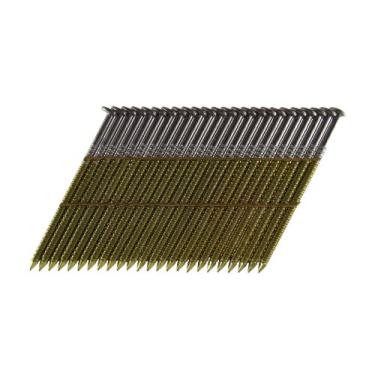 Imagem de B&C Eagle A238X113R/28 Cabeça redonda deslocada 2-3/8" x 0,113 x 28 graus Pregos de moldura agrupados de aro brilhante (500 por caixa)