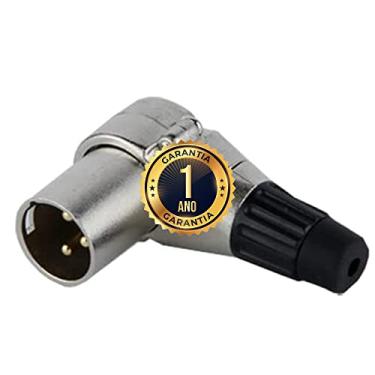 Imagem de Plug Conector Canon Xlr Macho Em L Pino Banhado A Ouro HJH