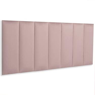 Imagem de Cabeceira Casal Modulada Reta Cama Box 140 Cm x 60 Cm Blu Interiores Cor:Veludo Nude