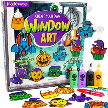 Imagem de Made By Me Create Your Own Halloween Window Art – DIY Suncatcher Kit and Window Clings – Arts and Crafts Set for Kids Ages 6 and Up