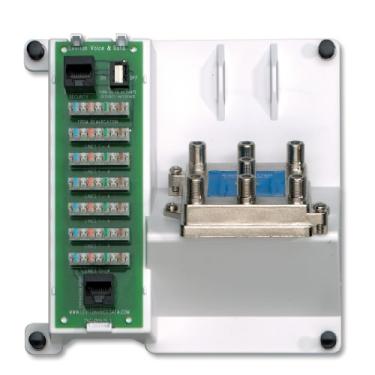 Imagem de Leviton Painel de vídeo de 6 vias e segurança para telefone da série compacta 47603-TSV, branco