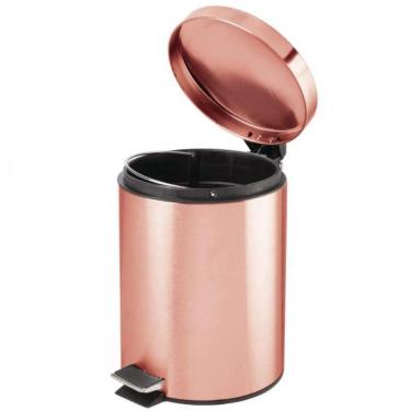 Imagem de Lixeira Inox Pedal Rose Gold/Dourado 5 Litros Banheiro