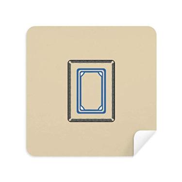 Imagem de Tecido de camurça branco mahjong azulejos padrão pano de limpeza de tela de telefone limpador de tela 2 peças