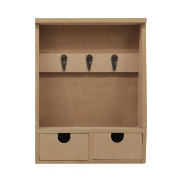 Imagem de Porta Chaves Le Mdf Retangular com 2 Gavetas 22x29x8cm