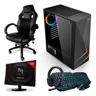 Imagem de Pc Gamer Completo Neologic Nli83586 Amd Ryzen 5 5600G 16Gb (Radeon Vega 7 Integrado) Ssd 120Gb 500W 80 Plus + Cadeira