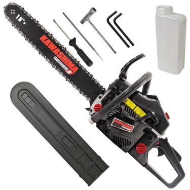 Imagem de Motosserra À Gasolina Kawashima KCS580-E 54cc 2 Tempos Robusto Com Sabre de 18 Polegadas e Corrente de 72 Elos Para Cortes Precisos