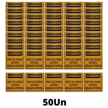 Imagem de Placa Cuidado - Geração Própria  - Padrão CPFL Tam 13x13 c/ 50un