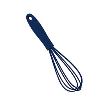 Imagem de YIJU Utensílio de de silicone manual com cabo fio de aço inoxidável panelas anti arranhões batedor de para farinha de, Azul