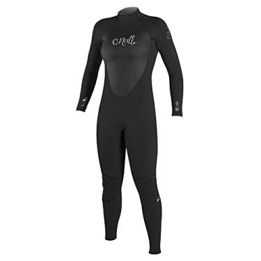 Imagem de Roupa de mergulho feminina O'Neill Epic 3/2 mm com zíper nas costas, preto/preto/preto, 10T