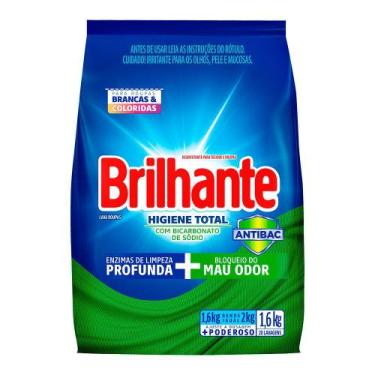 Imagem de Detergente Brilhante Pó Higiene Total 1,6Kg