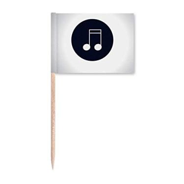 Imagem de Doubled-dequaver notas musicais palito de dente marcadores decoração de festa