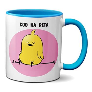 Imagem de Caneca Engraçada Koo Na Reta Presente Xícara Divertida (Azul)