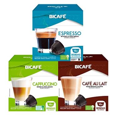 Imagem de 48 Cápsulas Para Dolce Gusto - 3 Caixas - Kit Café E Bebida - Cápsula Bicafé