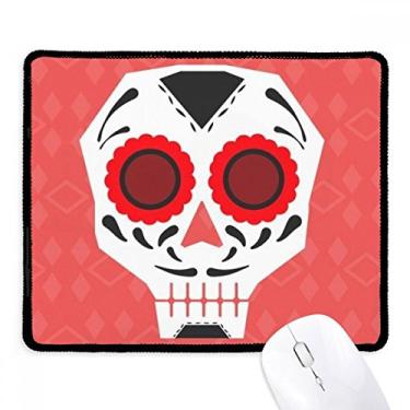 Imagem de Mousepad com ilustração da cultura nacional do México, olhos vermelhos, borda costurada, tapete de borracha para jogos