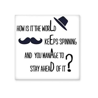 Imagem de Decalque brilhante de azulejo de cerâmica com citação famosa Question to Leaders