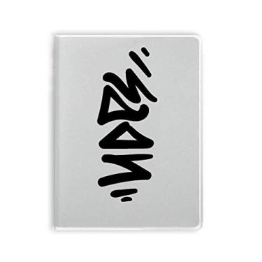 Imagem de Caderno de anotações escritas à mão com citação divertida e capa de goma Diário