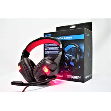 Imagem de Fone De Ouvido Headset Gamer Soyto Sy-860mv Com Led (PRETO/VERMELHO)