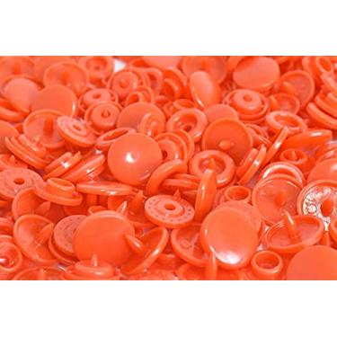 Imagem de Botão Botões de Pressão Tic Tac Plástico Laranja Nº 12 50und