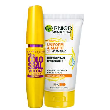 Imagem de Kit Beleza na Web The Colossal Volum`Express + SkinActive