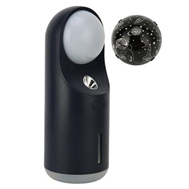 Imagem de Umidificador de Projeção de Mesa, Mini Umidificador Purificador de Ar Portátil 300 Ml Luz Ajustável Modo Duplo Projetor Estrela Luz Noturna Auto Off Silencioso Auxiliar Dormir Hidratar a Pele