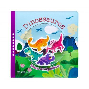 Imagem de Dinossauros (livro + 4 personagens de madeira): Meus Amiguinhos