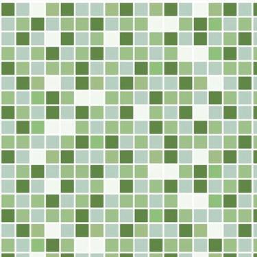 Imagem de Papel De Parede Adesivo Pastilha Azulejo Tons De Verde - 10M