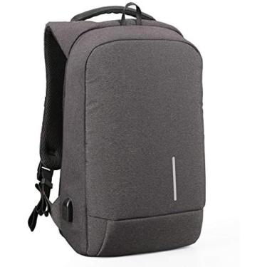 Imagem de Mochilas Moda Mochila Mochila Masculina Laptop Viagem Casual Anti-Roubo Mochila Escolar Mochila Masculina Mochila Design Bolsa De Ombro (Cor: Cinza),Cinza,Constructive23