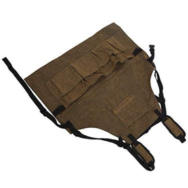 Imagem de Avental de Lona, Avental de Cozinha de Lona, Com Fivela de Cintura, Avental de Babador Com Bolsos úteis (avental de lona)