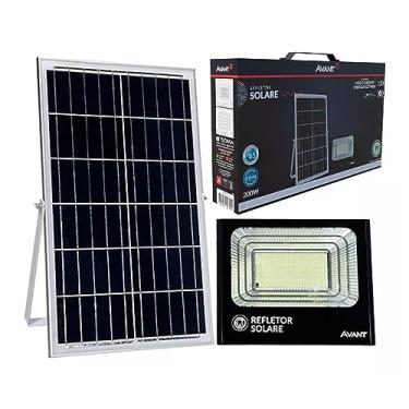 Imagem de Refletor Holofote Solare, 200W, Luz branca 6500K, Energia Solar, Bivolt, Avant, Modelo: 963051309, Cor: PRETO
