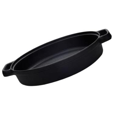 Imagem de Ciieeo wok frigideira antiaderente panela de ferro frigideira grelha plana trabalho em utensílios de cozinha antiaderentes panelas de piquenique panela de fritura caçarola