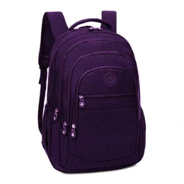Imagem de Mochila Feminina Escolar Reforçada Espaço Notebook Roxo