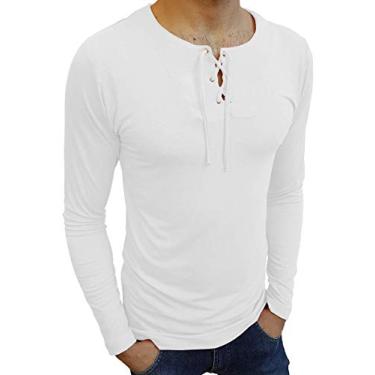 Imagem de Camiseta Bata Básica Manga Longa cor:branco;tamanho:pp