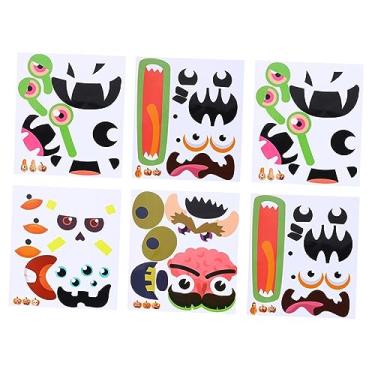 Imagem de Vaguelly 6 Unidades Adesivos De Cara De Abóbora De Halloween Scrapbooking De Adesivos De Halloween Decoração De Adesivo Artesanal Raspar Adesivo Adereços Dia Das Bruxas Papel