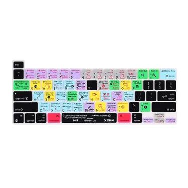 Imagem de XSKN A capa de silicone para teclado Ableton Live Shortcuts US Layout é compatível com Touch Bar MacBook Pro de 16,2 polegadas A2141 de 2020 para MacBook Pro 13,3 polegadas Touch Bar A2338 M1 A2251