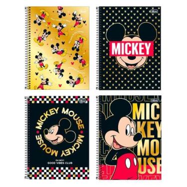 Imagem de Caderno Espiral Mickey Mouse 1 Matéria 80 Folhas - Tilibra - Sd