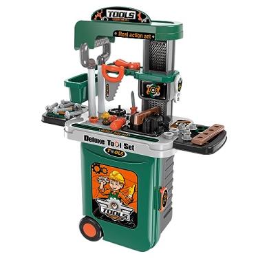 Imagem de Replay Kids Bancada Maleta de Ferramentas Infantil Completa 3 em 1 Deluxe Tools Oficina de Brinquedo Com Vários Acessórios Multicolorido