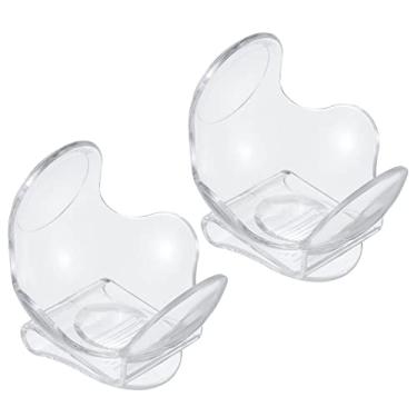 Imagem de PATIKIL Suporte de bola de tênis, clipe de cintura, pacote com 2 clipes de bola de tênis, suporte de clipe de cintura ABS, equipamento esportivo para treinamento de tênis, transparente