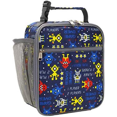 Imagem de FlowFly Lancheira térmica infantil, bolsa térmica para meninas, mini cooler para volta às aulas para meninas e meninos, robô