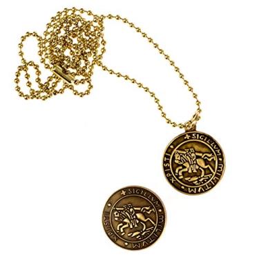 Imagem de Colar de alfinete de lapela do templo de Salomão Cruzados dos Cavaleiros Templários Pacote Combo Maçônico