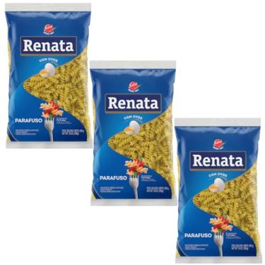 Imagem de Macarrão De Sêmola Com Ovos Parafuso Fussili Renata Pacote 500g - Kit 3 Unidades