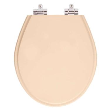 Imagem de Assento Sanitario Poliester com Amortecedor Ravena Rosa Floral para bacia Deca