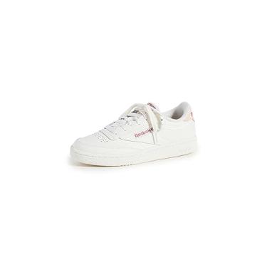 Imagem de Reebok Tênis feminino Club C 85 Classic com cadarço, Giz/rosa, 41