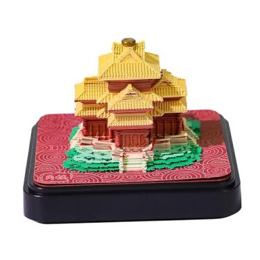 Imagem de IEUDNS de notas 3D Calendário Único Modelo de Torre de Canto de Pequim de notas Notas Miniatura para Escritórios de Mesa Decoração de Escritório, Calendário Inglês 2025