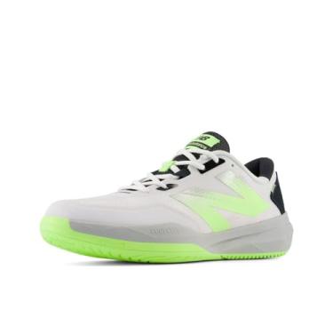 Imagem de New Balance FuelCell 796 V4 Hard Court Tênis masculino, Branco/Limão Branco/Preto, 7 Wide