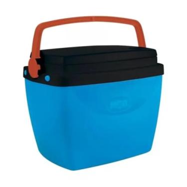 Imagem de Caixa Térmica 6 Litros Mor Azul Com Laranja