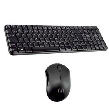 Imagem de Kit Teclado E Mouse Sem Fio Multimidia Compacto Silencioso - Multilase