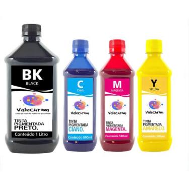 Imagem de Kit 4 Tinta Compatível HP T210 T250 T650 2,5L CMYK Pigmentado - ValeCh